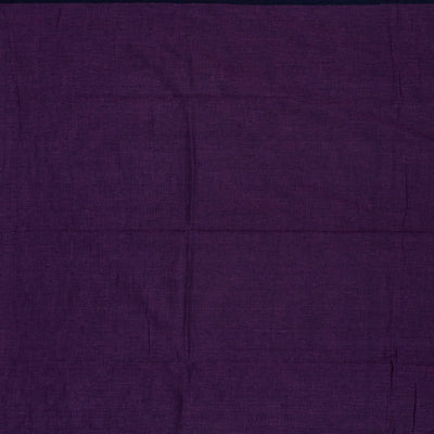 Violet Handloom Bengal Cotton Saree With Blue Border