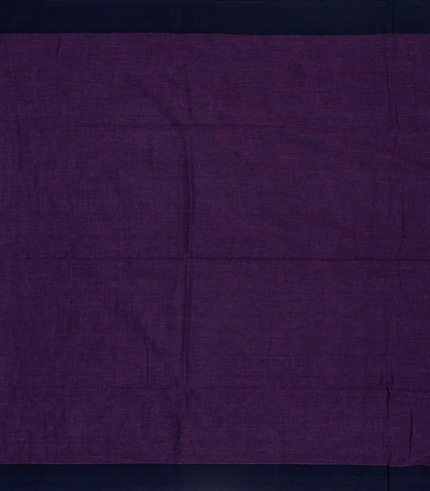 Violet Handloom Bengal Cotton Saree With Blue Border