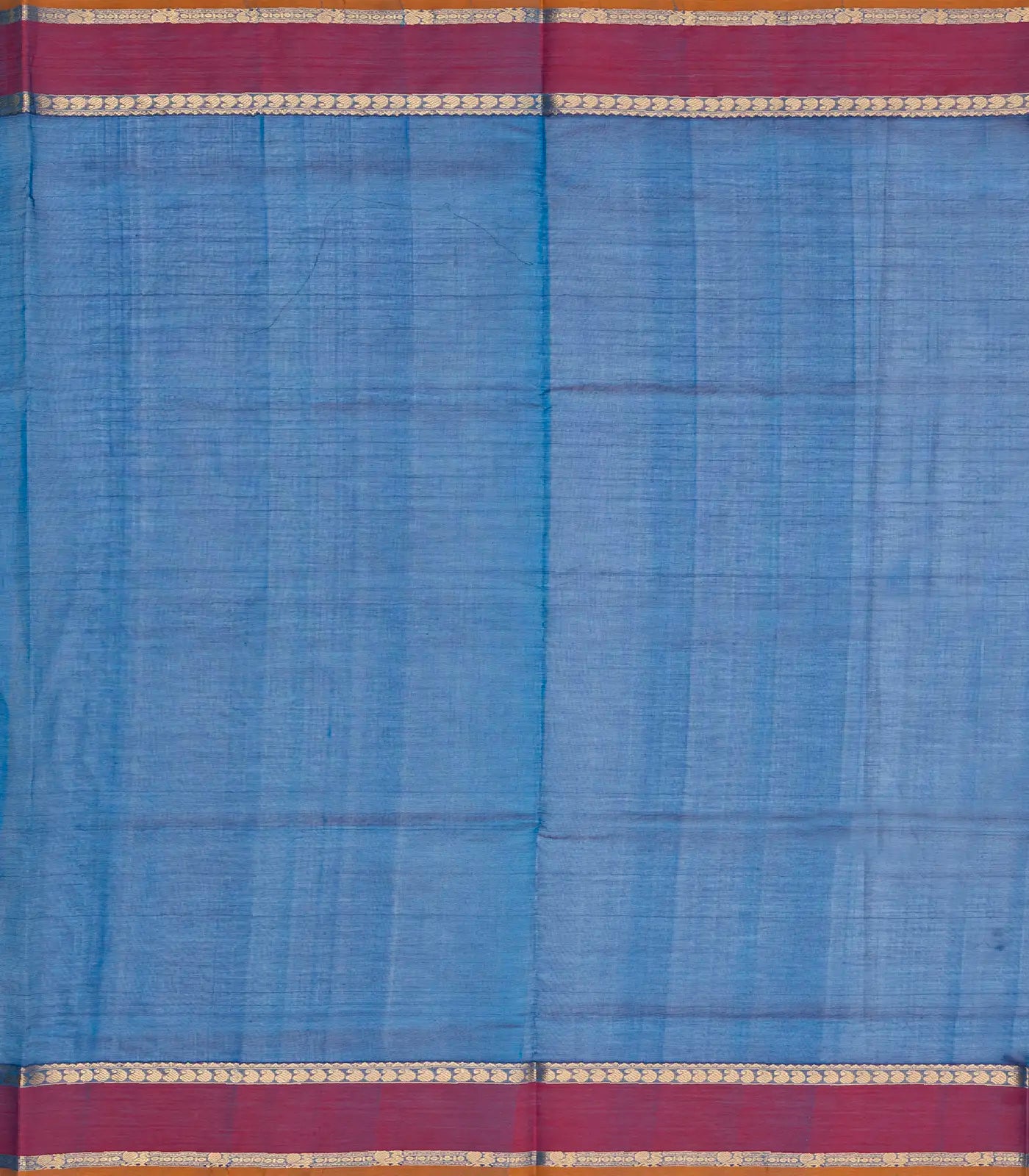 Blue Handloom Silk Cotton Saree With Checks