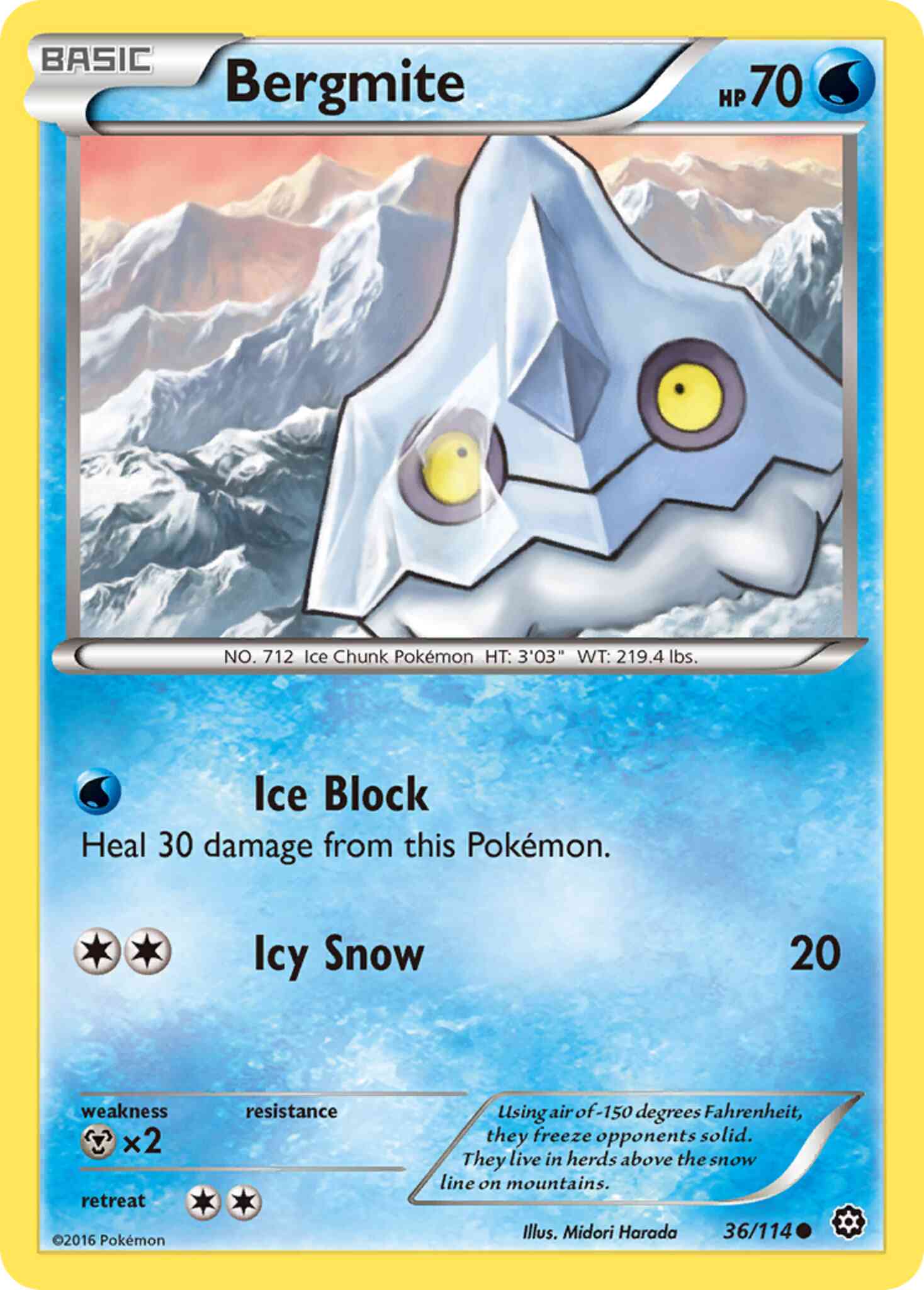 Bergmite - 36/114 - Common [xy11-36] [Non-Holo]