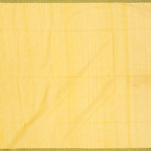 Yellow Handloom Bengal Cotton Saree With Floral Motifs
