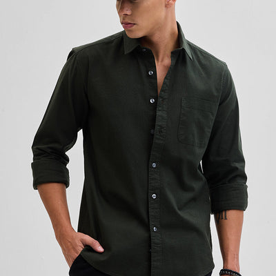 Olive Slim Fit Shirt