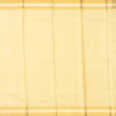 Crimson Handloom Kanchipuram Korvai Silk Saree With Floral Stripes