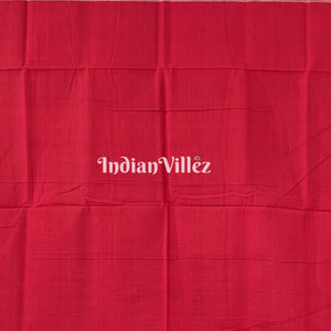 Red with Multicolored Kothi Sambalpuri Ikat Cotton Saree