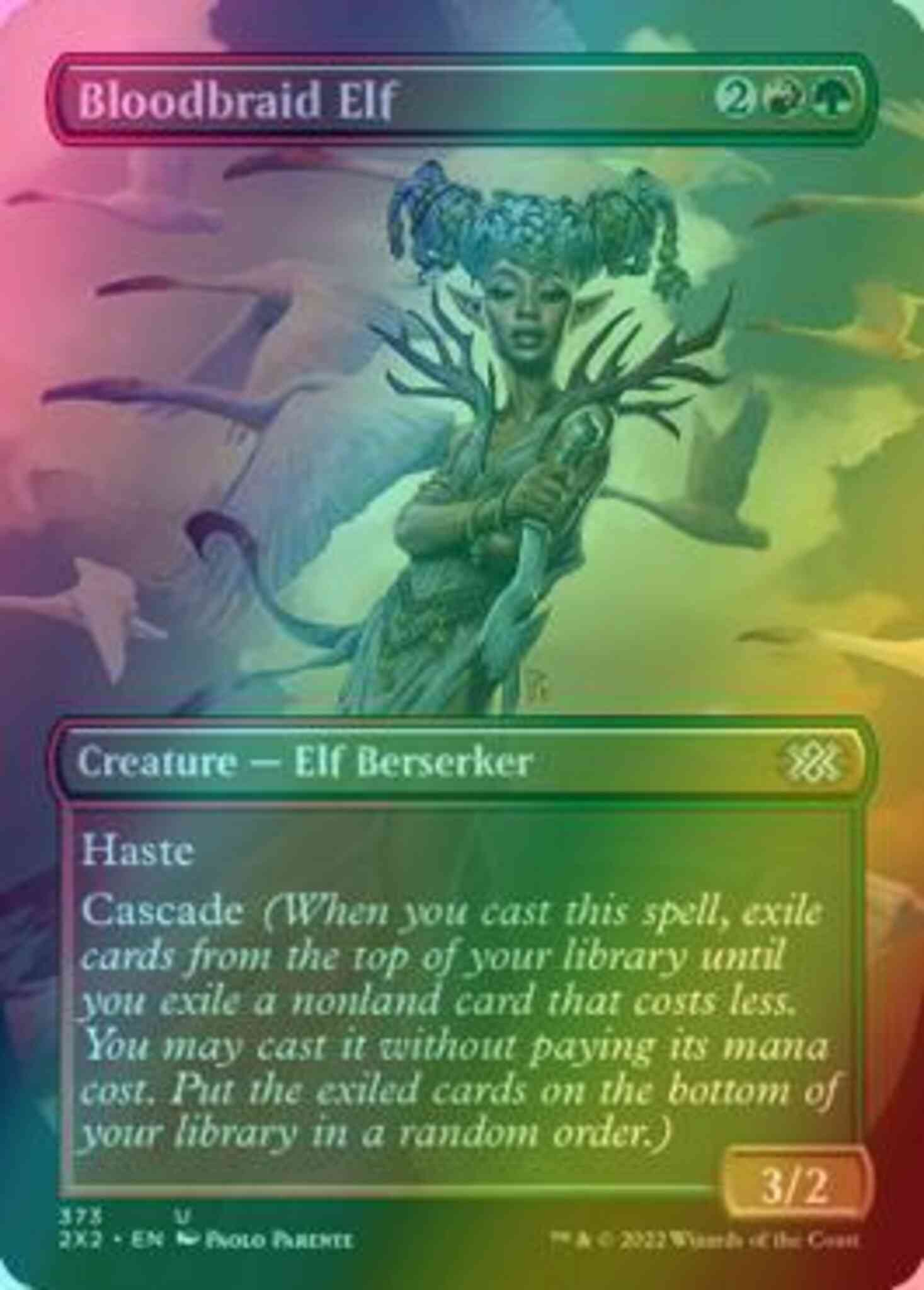 Bloodbraid Elf [373] [Borderless] [Double Masters 2022] [Foil]
