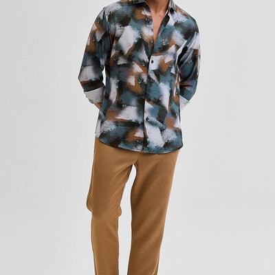 Multi Textured Abstract Shirt