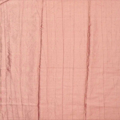 Peach Woven Crushed Tissue Saree With Embroidery