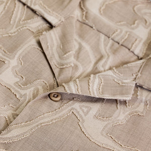 Beige Abstract Box Fit Shirt