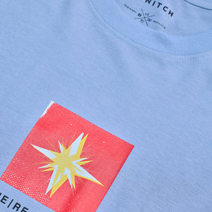 Shine Rejoice Vibe Light Blue Oversized T-Shirt