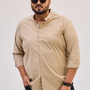 Beige Mandarin Shirt