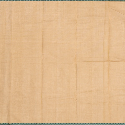 Beige Handloom Kanchi Cotton Saree With Annam & Deer Buttas