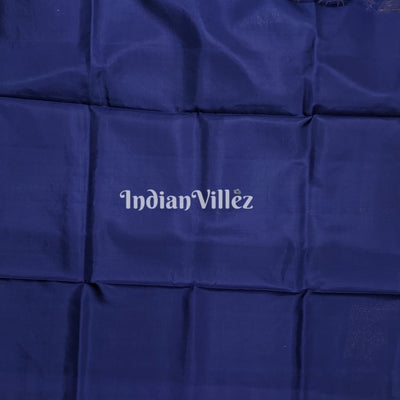Blue Green South Handloom Kanjivaram Soft Silk Saree