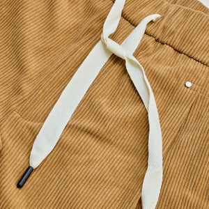 Light Brown Corduroy Relaxed Fit Trousers