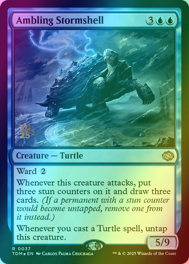 Ambling Stormshell [37s] [Prerelease] [Tarkir: Dragonstorm: Promos] [Foil]