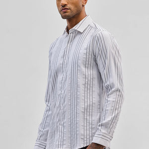 White Stripes Slim Fit Shirt