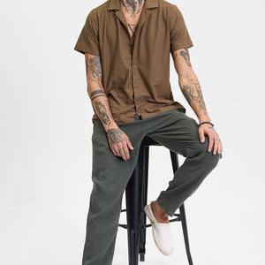 Brown Stripes Box Fit Shirt
