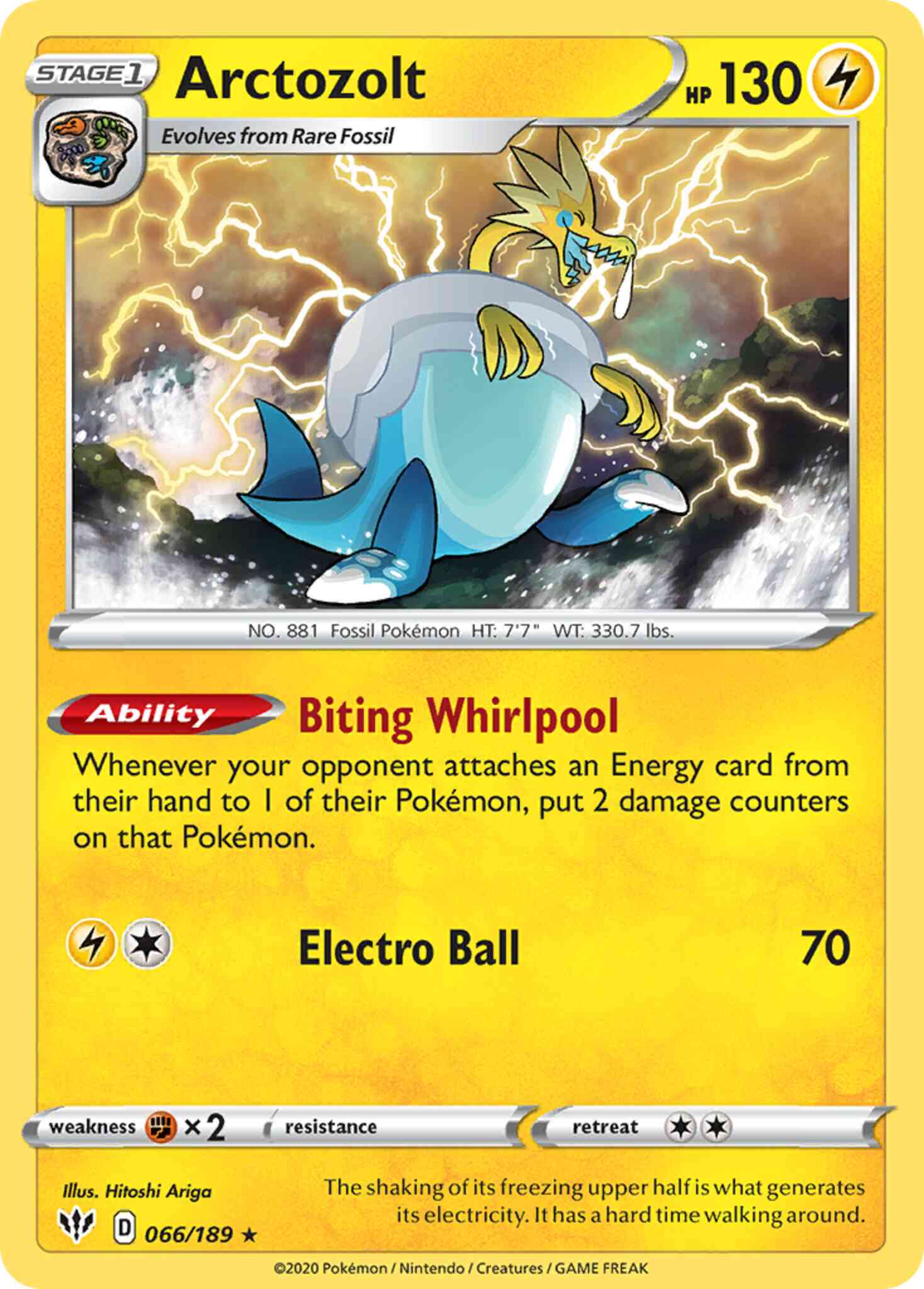 Arctozolt - 066/189 - Rare Holo [swsh3-066] [Holo]