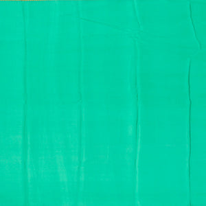 Aquamarine Mysore Crepe Silk Saree With Diagonal Stripes