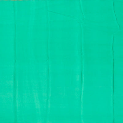 Aquamarine Mysore Crepe Silk Saree With Diagonal Stripes