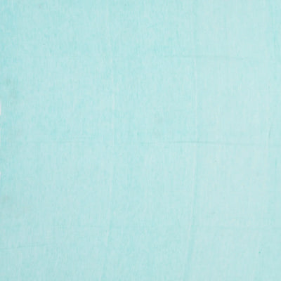 Turquoise Bengal Cotton Saree With Flower Buttas