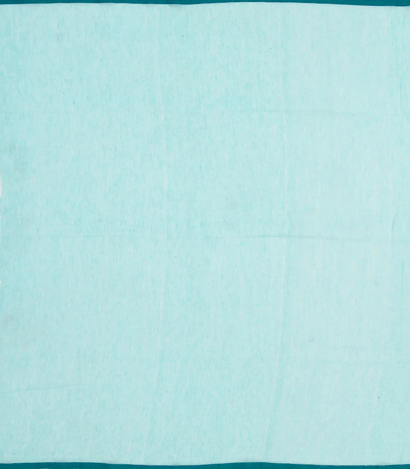 Turquoise Bengal Cotton Saree With Flower Buttas