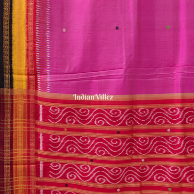 Pink Kathiphera Odisha Ikat Khandua Silk Saree
