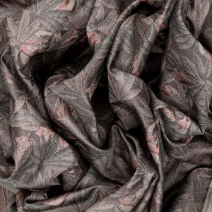 Grey Handloom Banarasi Silk Saree With Floral Motifs