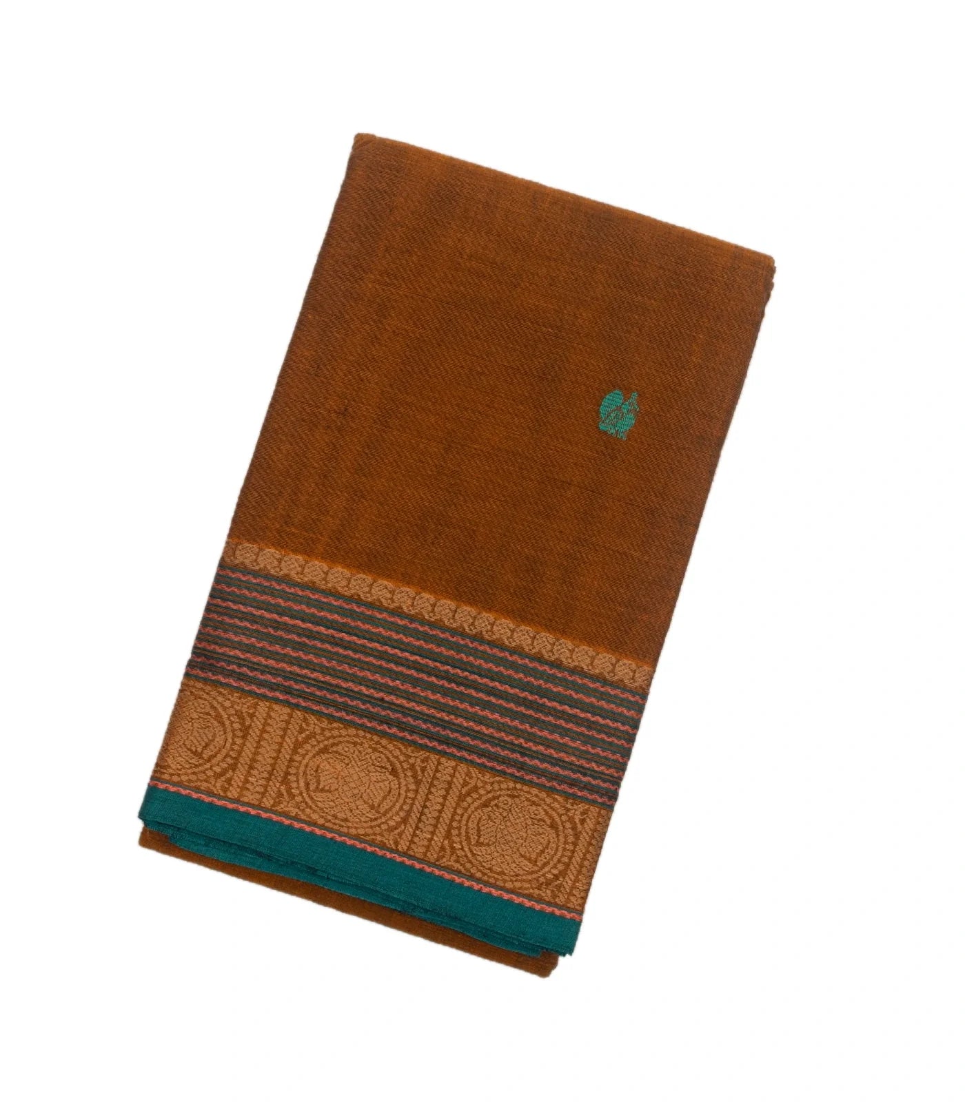 Oil Mustard Handloom Kanchi Cotton Saree With Annam Buttas