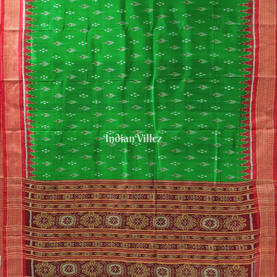 Green Mayur Chandrika Odisha Ikat Khandua Silk Saree