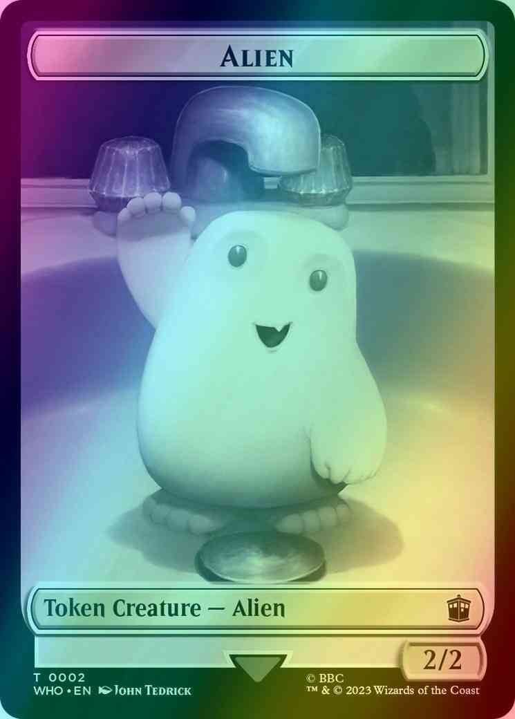 Alien Token (02) // Food Token (25) [Universes Beyond: Doctor Who: Tokens] [Foil]