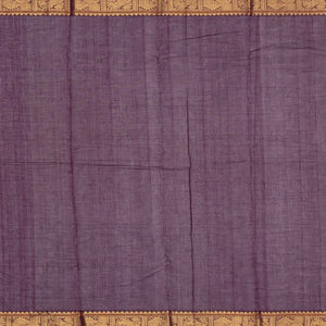 Magenta Handloom Kanchi Cotton Saree With Checks & Diamond Motifs