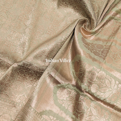 Exclusive Floral Design Banarasi Silk Saree With Tissue Work
