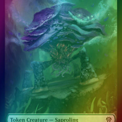 Badger Token (15) // Saproling Token (18) [DMC/DMU Set Symbol] [Dominaria United: Tokens] [Foil]