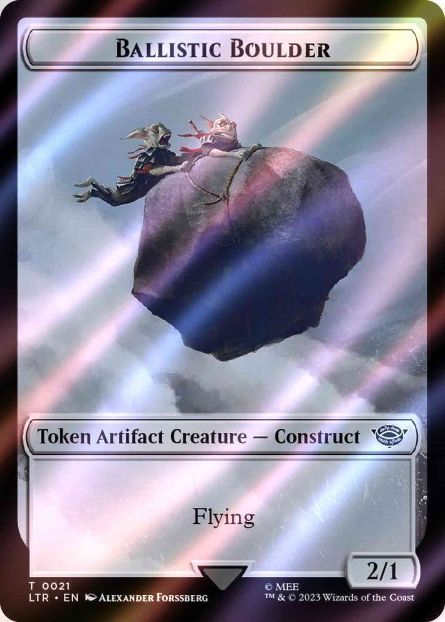 Ballistic Boulder Token (21) // Food Token (23) [The Lord of the Rings: Tales of Middle-earth: Tokens] [Surge Foil]