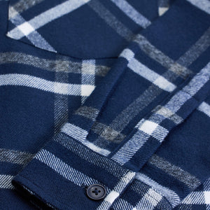 Navy Checks Relaxed Fit Overshirt