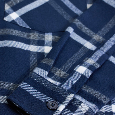 Navy Checks Relaxed Fit Overshirt