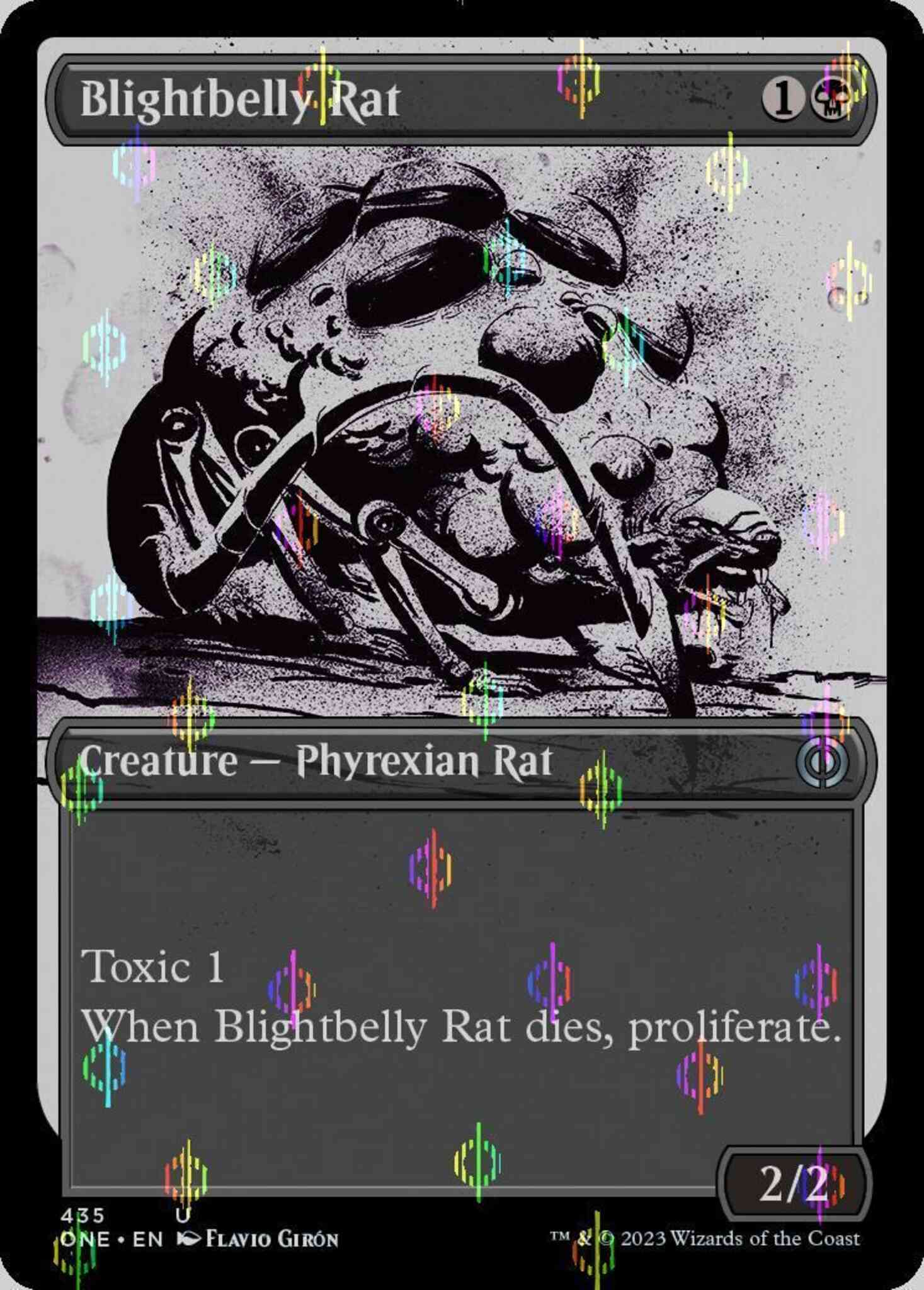 Blightbelly Rat [435] [Full Art] [Ichor] [Phyrexia: All Will Be One] [Compleat Foil]
