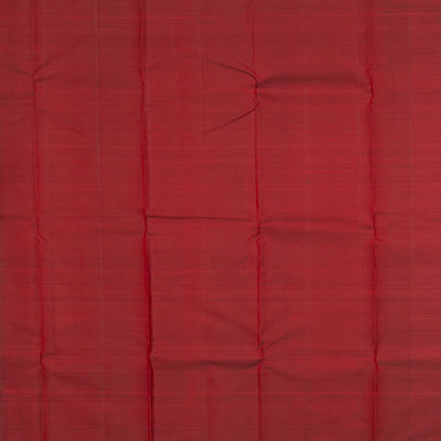 Maroon Handloom Kanchipuram Silk Saree With Floral Zari Buttas