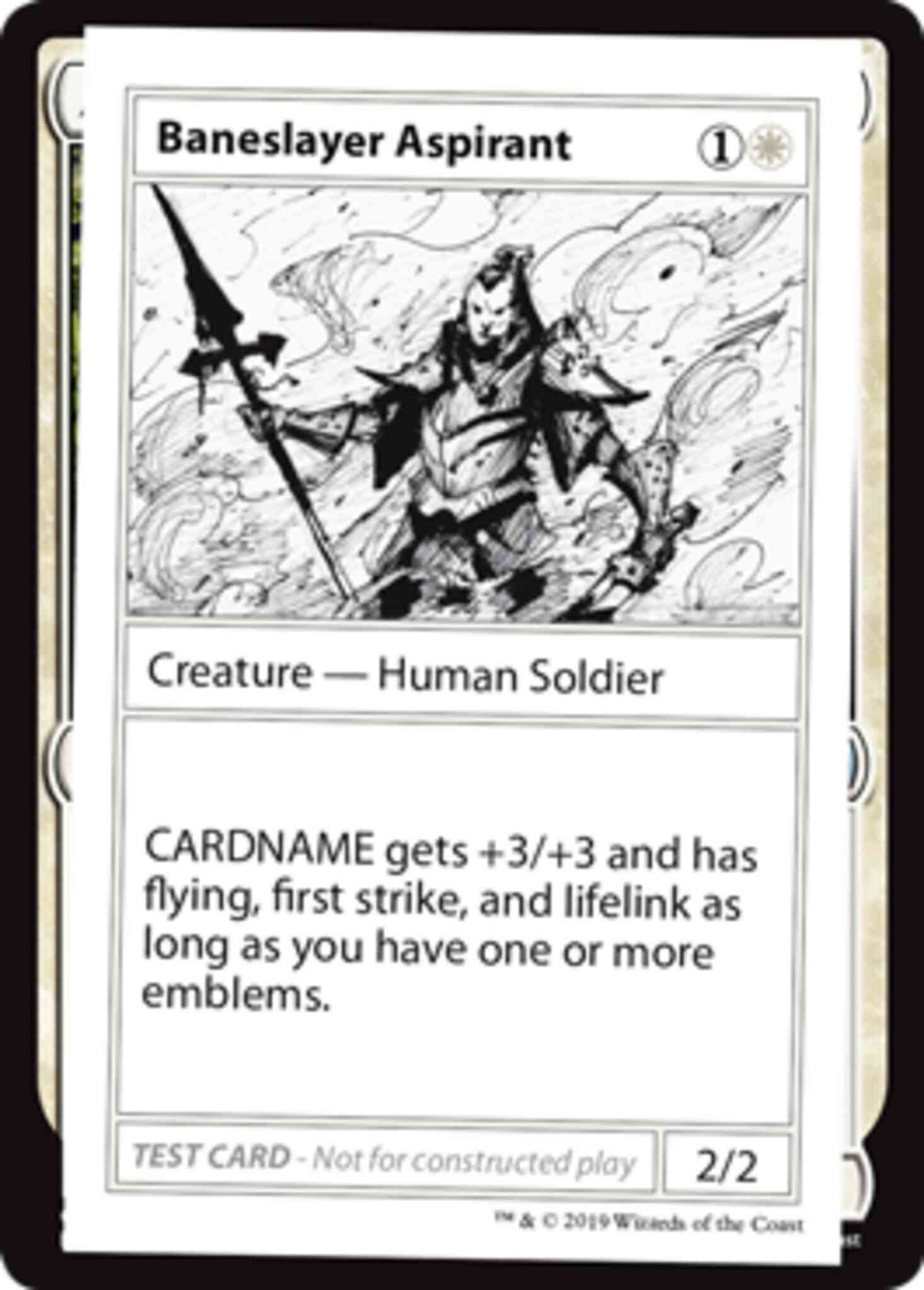 Baneslayer Aspirant - No Symbol [3] [Mystery Booster Playtest Cards 2021] [Non-Foil]