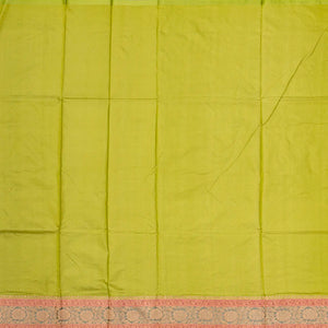 Sandal Handloom Banarasi Silk Saree With Floral Buttas