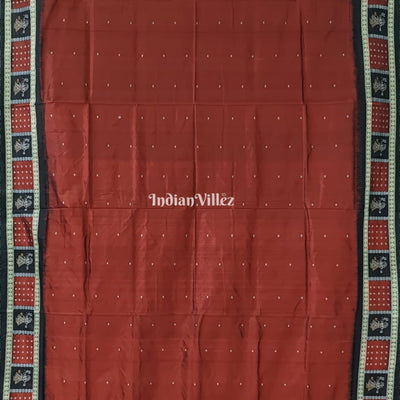 Maroon Doll Design Bomkai Silk Saree
