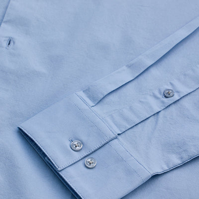Light Blue Stretchable Slim Fit Shirt
