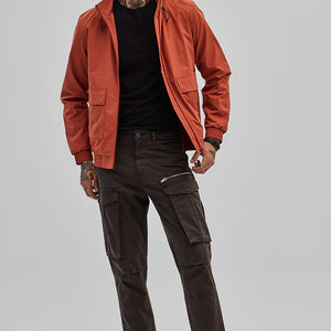 Dark Brown Relaxed Fit Cargo Pants