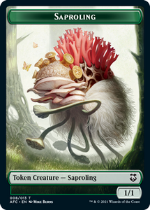 Angel Token (01) // Saproling Token (08) [Adventures In The Forgotten Realms Commander: Tokens] [Non-Foil]