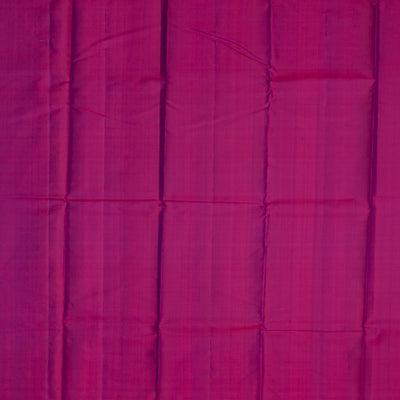 Purple Handloom Kanchipuram Silk Saree With Contrast Border