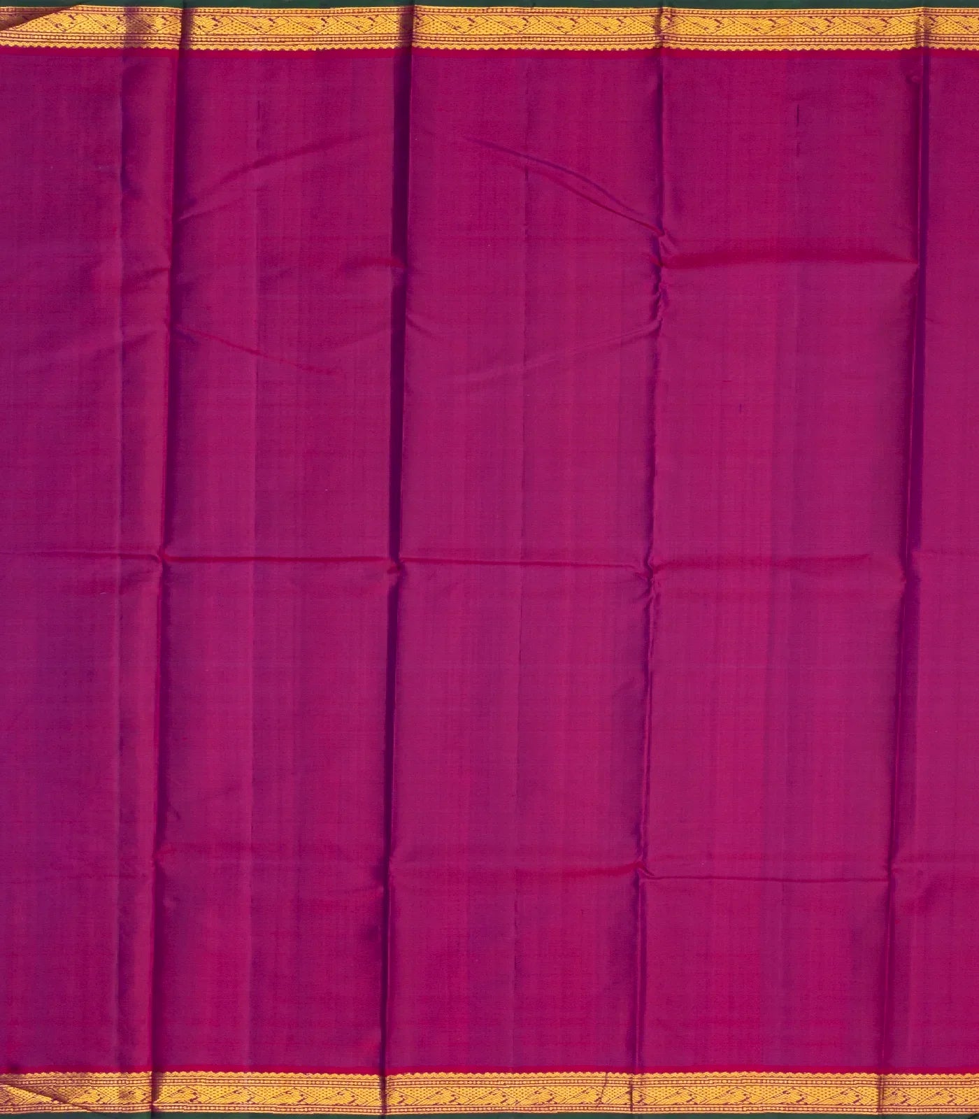 Purple Handloom Kanchipuram Silk Saree With Contrast Border