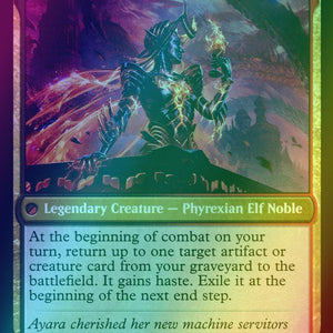 Ayara, Widow of the Realm // Ayara, Furnace Queen [90s] [Prerelease] [March of the Machine: Promos] [Foil]