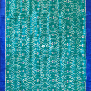 Turquoise Blue Odisha Handloom Contemporary Silk Saree