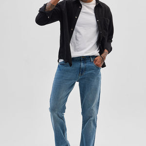 Blue Bootcut Jeans