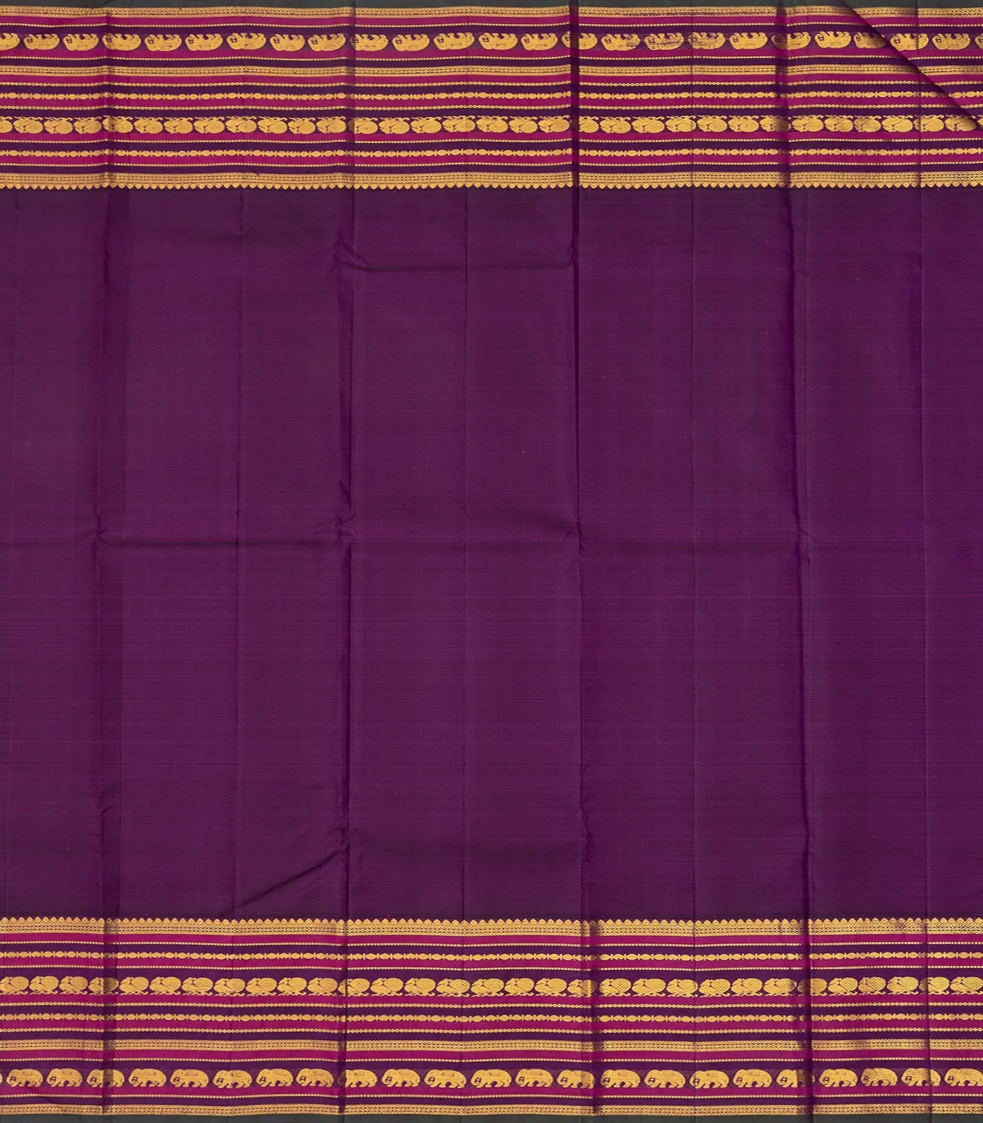 Light Peach Handloom Korvai Kanchipuram Silk Saree With Kamalam Buttas